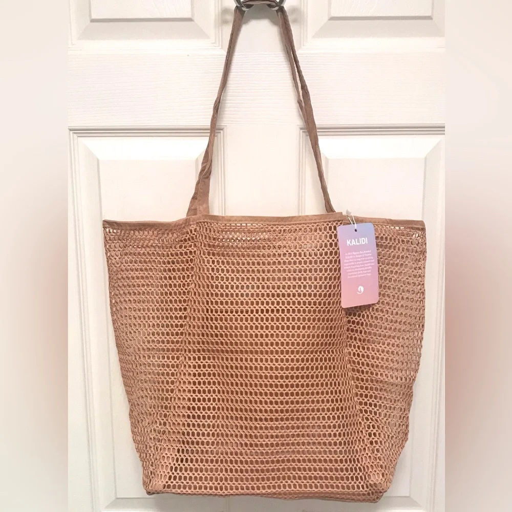 Kalidi Natural Nylon Mesh Beach Tote NWT